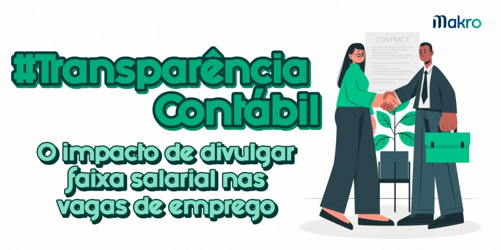 Uma mulher com roupas formais aperta a mão de um homem também vestido formalmente, segurando uma maleta. Atrás dele, encontra-se um contrato.