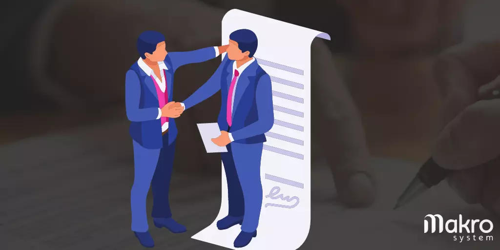 Dois homens apertando a mão, firmando um novo contrato. Relacionando o órgão público que necessita de Inscrição Estadual