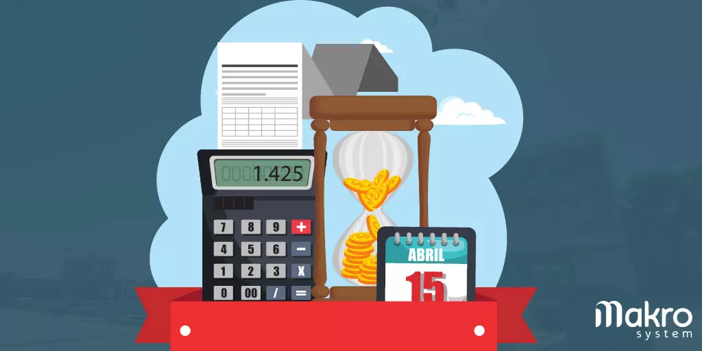 Figura ilustrativa de uma calculadora, ao lado de um calendário.