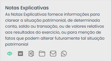 a imagem mostra a mensagem no sistema Makro explicando o que são as Notas Explicativas