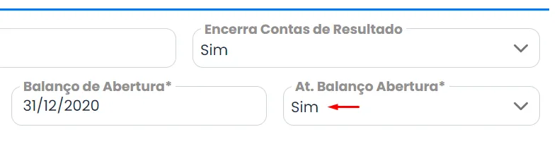 Ao registrar o balanço de abertura, é importante confirmar se o sistema deve atualizar automaticamente o saldo de débitos e créditos, facilitando a manutenção do equilíbrio patrimonial.