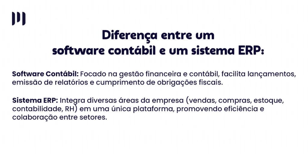 Diferença entre um Software contábil e Sistema ERP. Solução Contábil