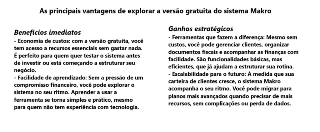 modelo de imagem as principais vantagensde explorar o sistema contábil com versão gratuita da makro.