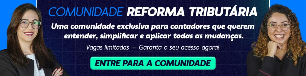 CTA comunidade reforma tributária, uma comunidade para contadores que querem entender, simplificar e aplicar todas as mudanças. Botão de ação: entre para a comunidade


Na Comunidade Reforma Tributária da Makro você acessa o módulo restituições na Reforma Tributária e tira suas dúvidas. 